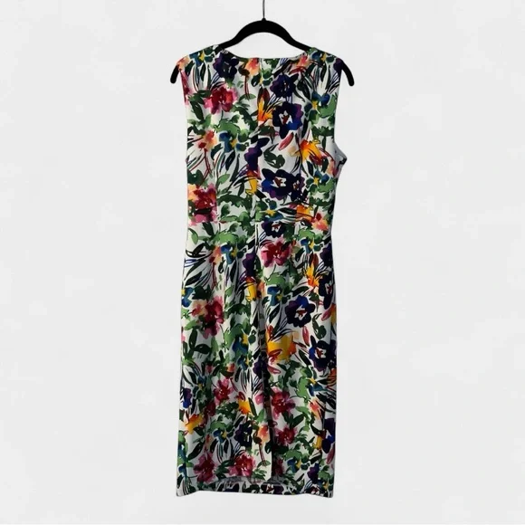 APT 9 Floral Sheath Dress Garden Party Wedding Easter Career Spring-Size 10 - Picture 5 of 9
